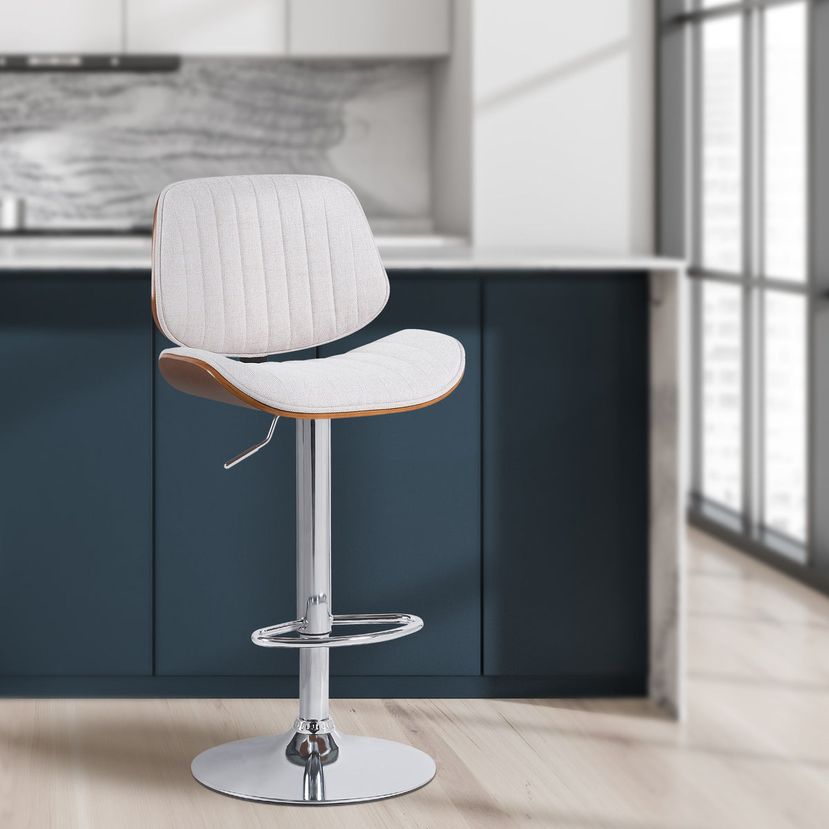 Barhocker Clawson Stoff chrom – Ansicht 10