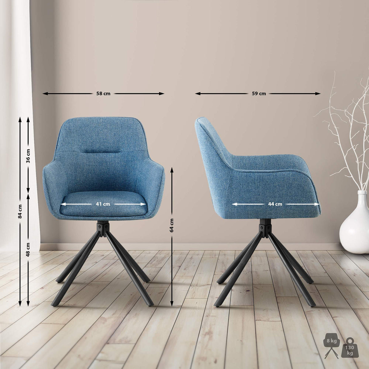 Stuhl Tipton Stoff – Ansicht 9