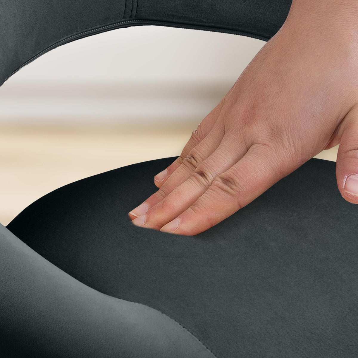 Barhocker Olinda Samt chrom – Ansicht 4