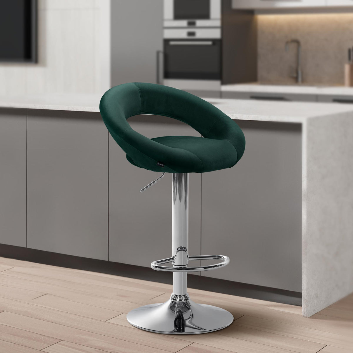 Barhocker Olinda Samt chrom – Ansicht 10
