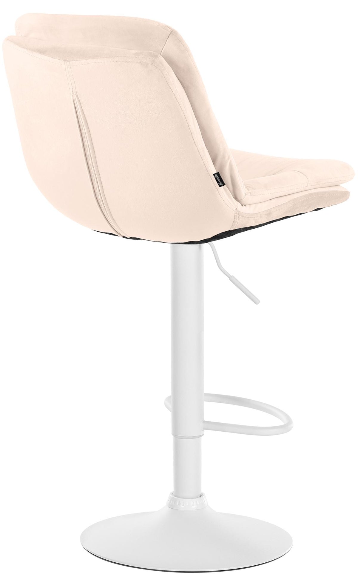 Barhocker Laurel Samt weiß – Ansicht 4