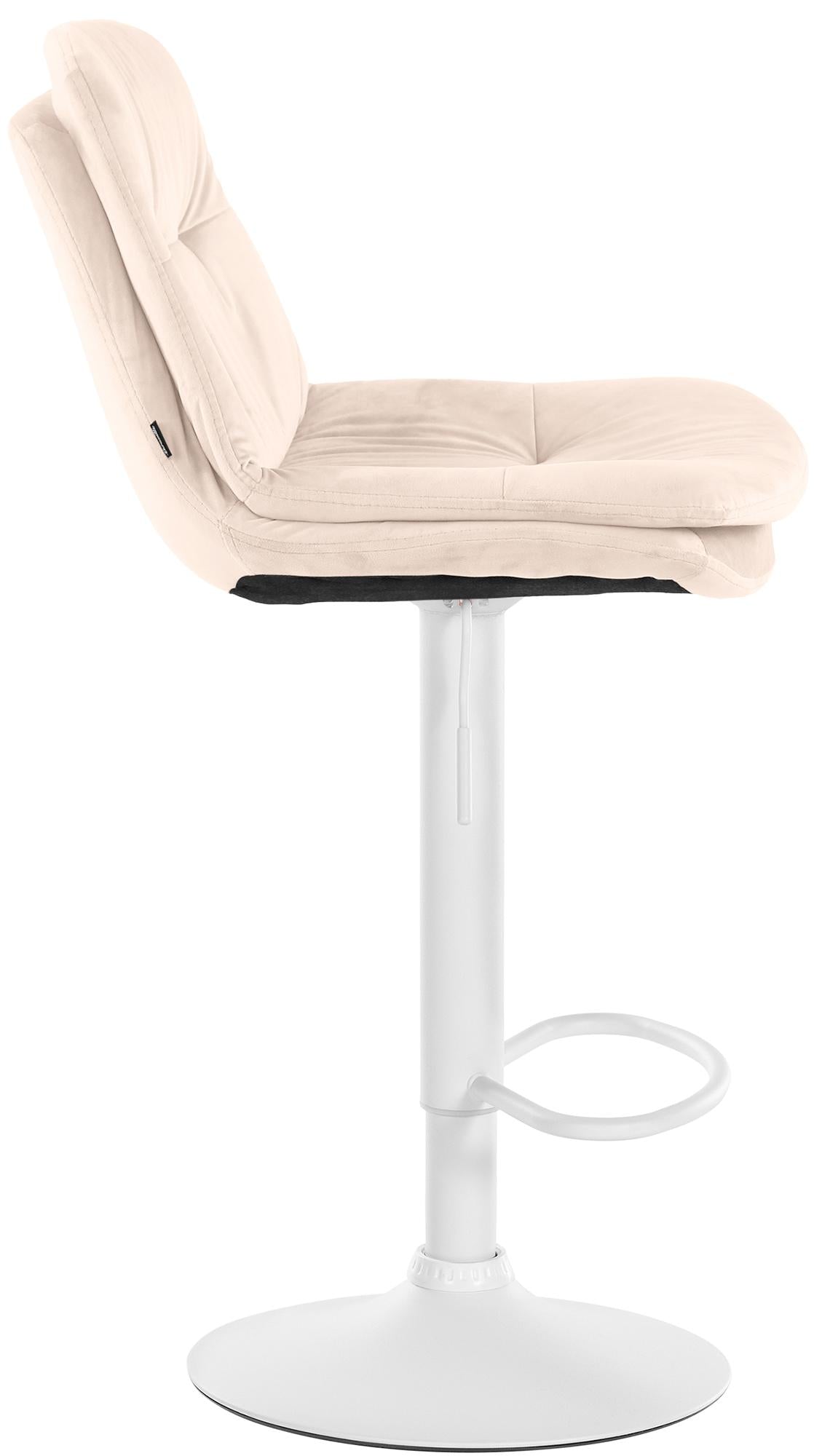 Barhocker Laurel Samt weiß – Ansicht 6