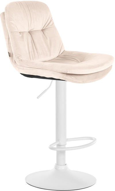 Barhocker Laurel Samt weiß