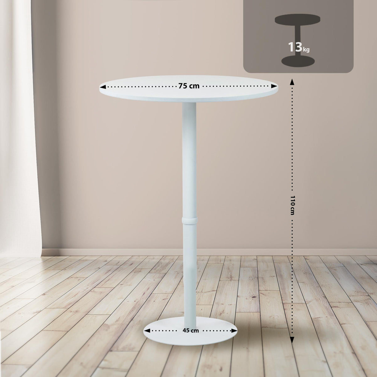 Stehtisch Hereford rund 75 cm – Ansicht 2