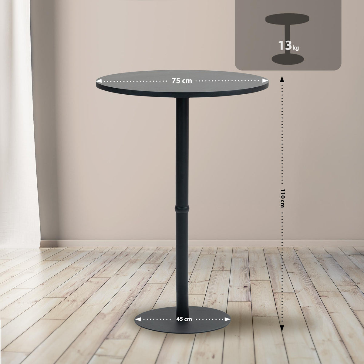 Stehtisch Hereford rund 75 cm – Ansicht 9