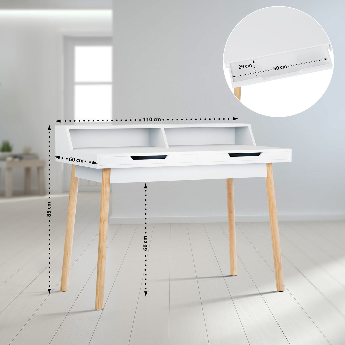 Schreibtisch Eaton 110 cm – Ansicht 2