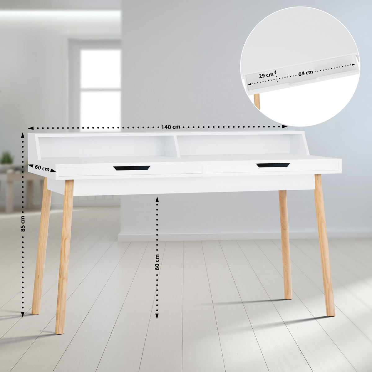 Schreibtisch Eaton 140 cm – Ansicht 2