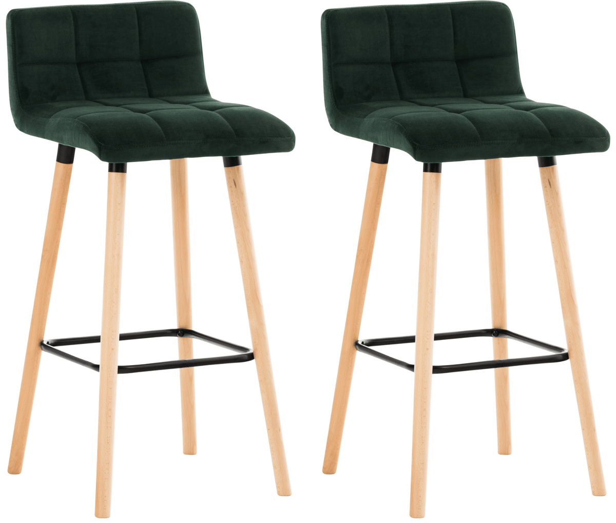 2er Set Barhocker Lincoln Samt – Ansicht 8