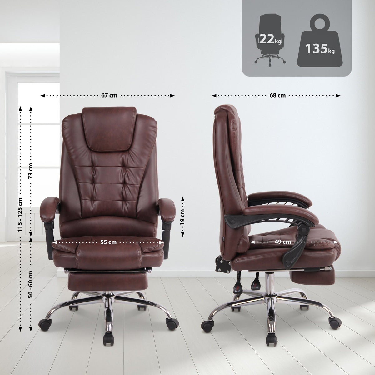 Bürostuhl Oxygen Kunstleder – Ansicht 2