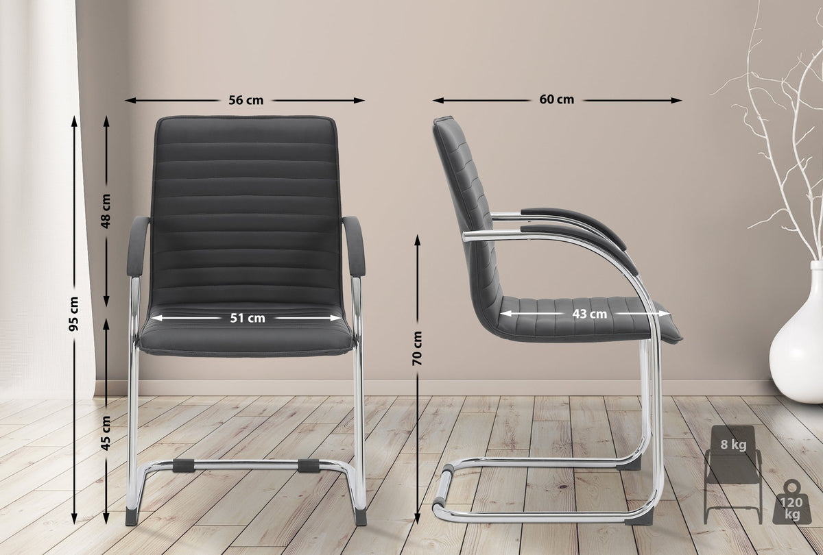 2er Set Besucherstühle Tira Kunstleder – Ansicht 10