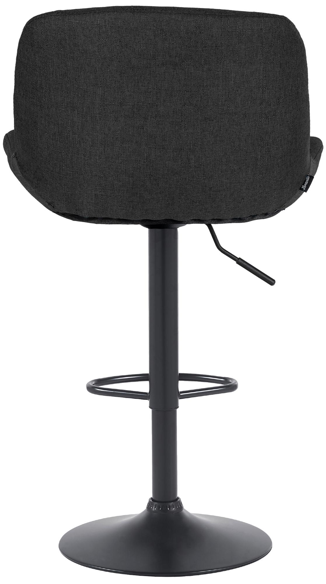 Barhocker Solon Schwarz Stoff – Ansicht 7