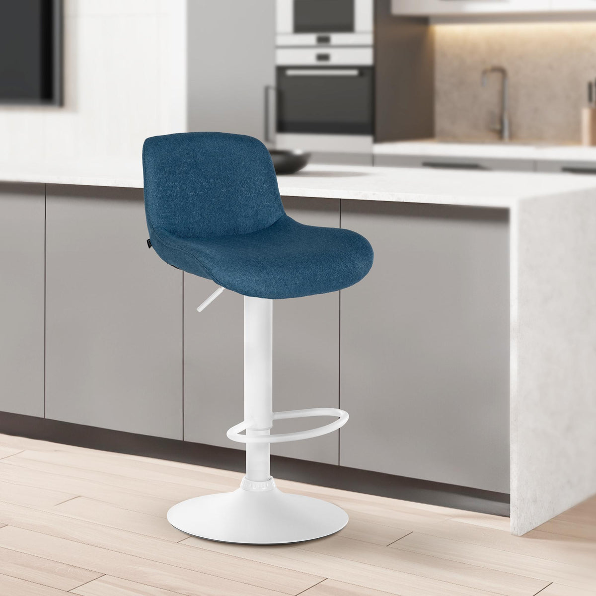 Barhocker Solon Weiß Stoff – Ansicht 10