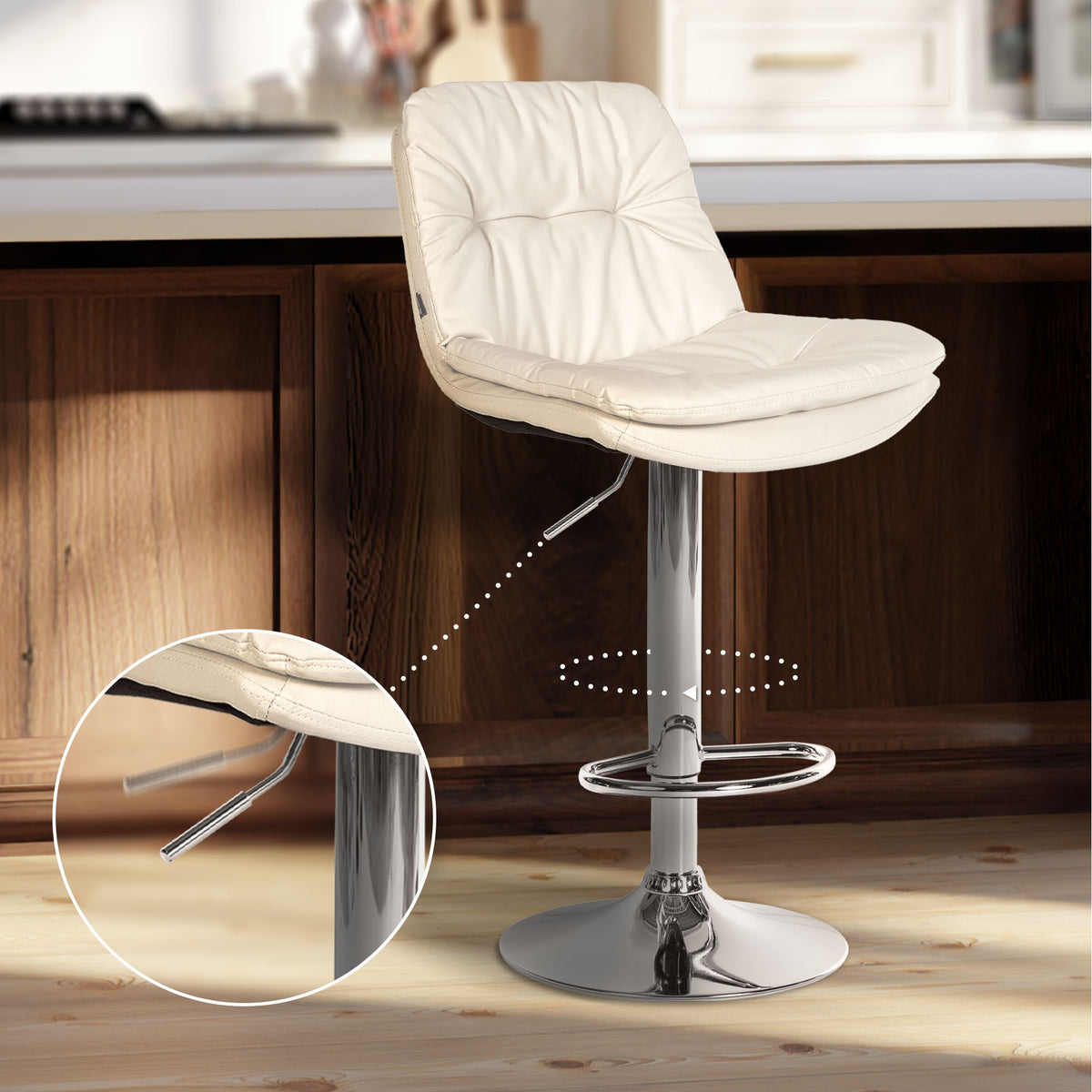 Barhocker Laurel Kunstleder chrom – Ansicht 11