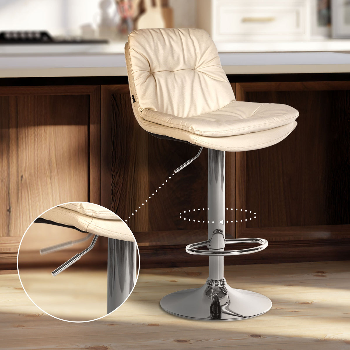 Barhocker Laurel Kunstleder chrom – Ansicht 18