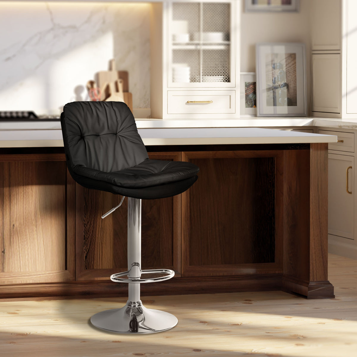 Barhocker Laurel Kunstleder chrom – Ansicht 3