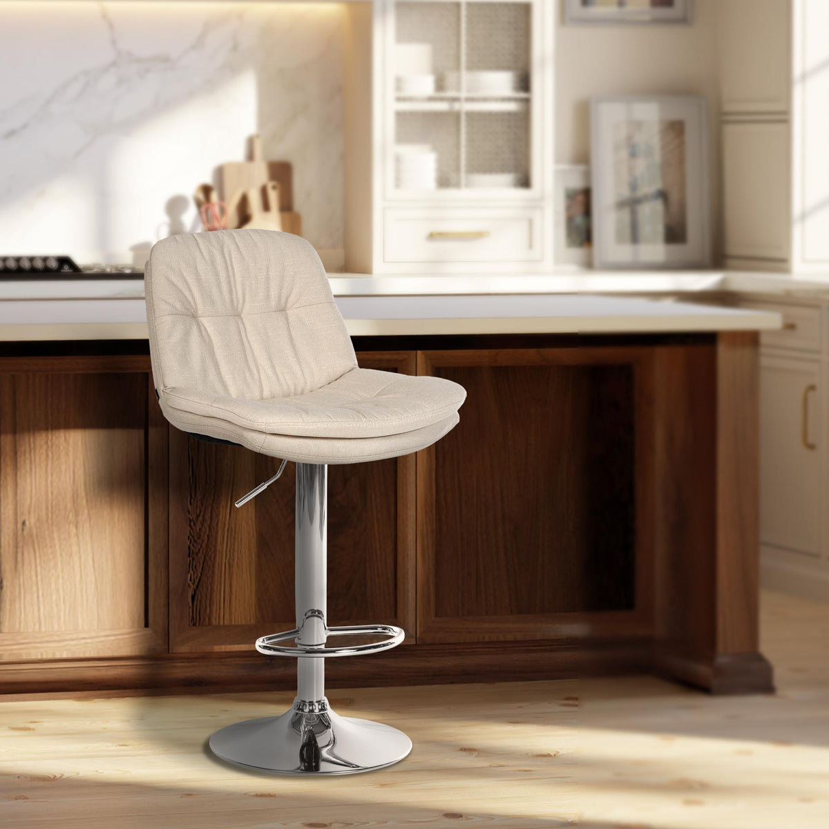 Barhocker Laurel Stoff chrom – Ansicht 10