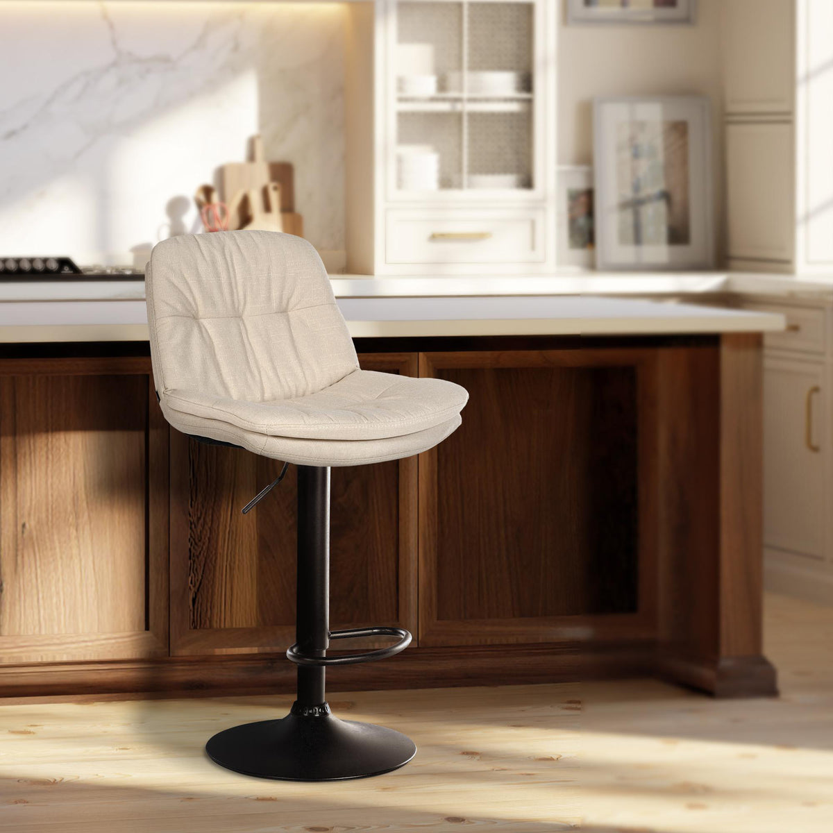 Barhocker Laurel Stoff schwarz – Ansicht 10
