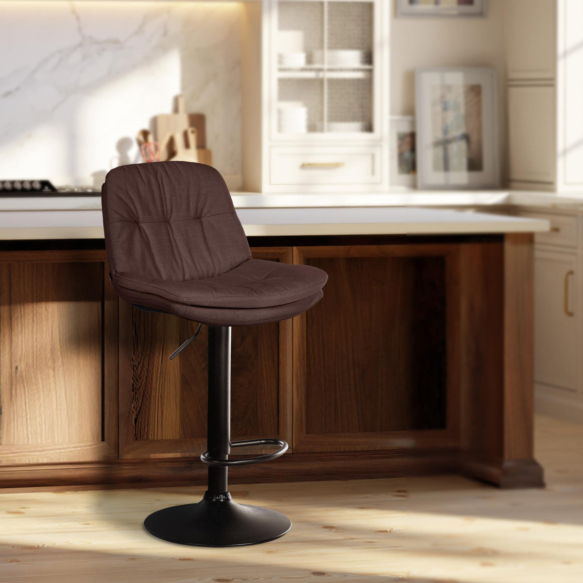 Barhocker Laurel Stoff schwarz – Ansicht 17