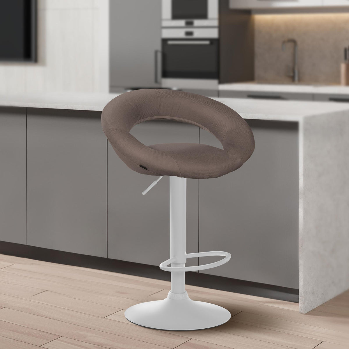 Barhocker Olinda Stoff weiß – Ansicht 10