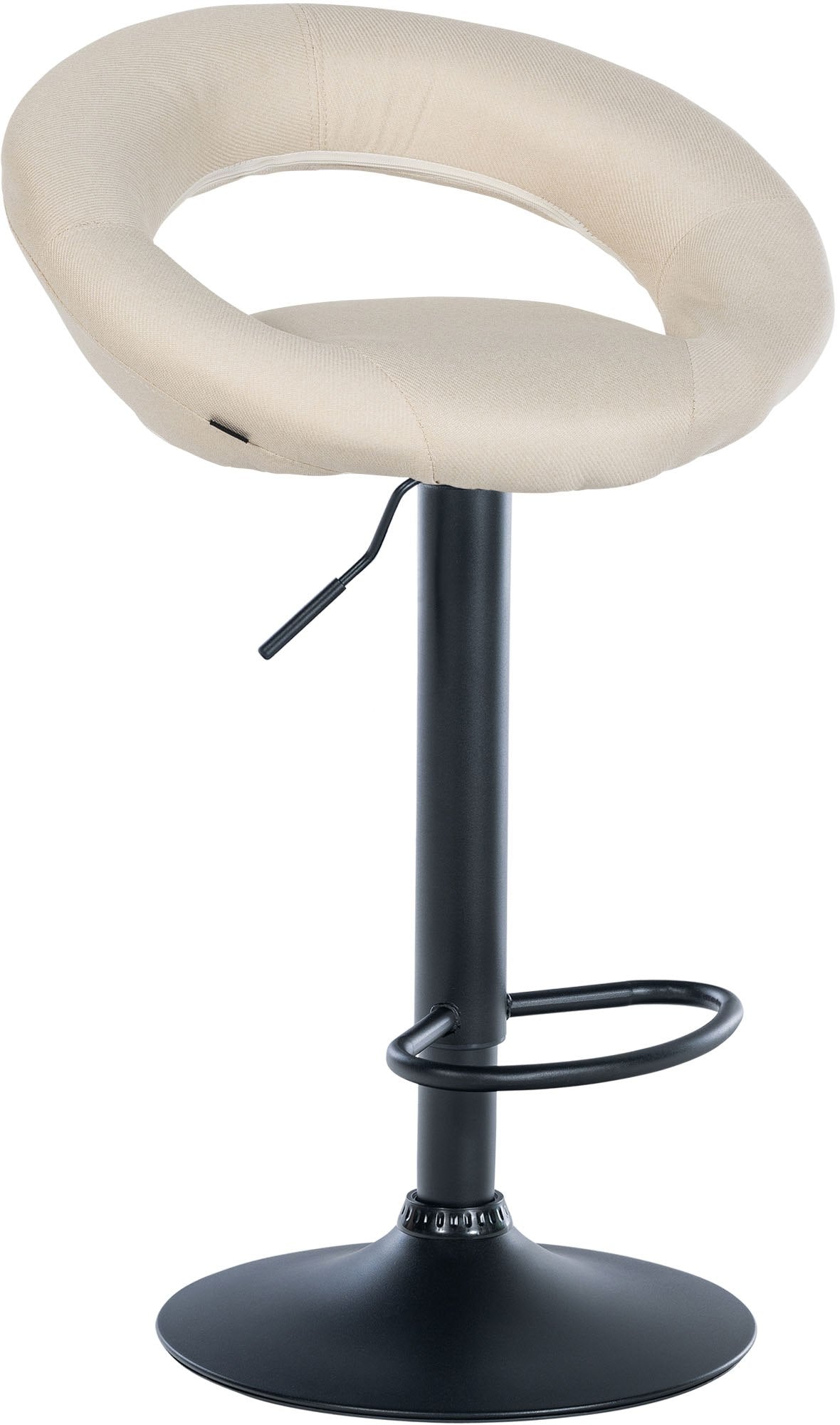 Barhocker Olinda Stoff schwarz