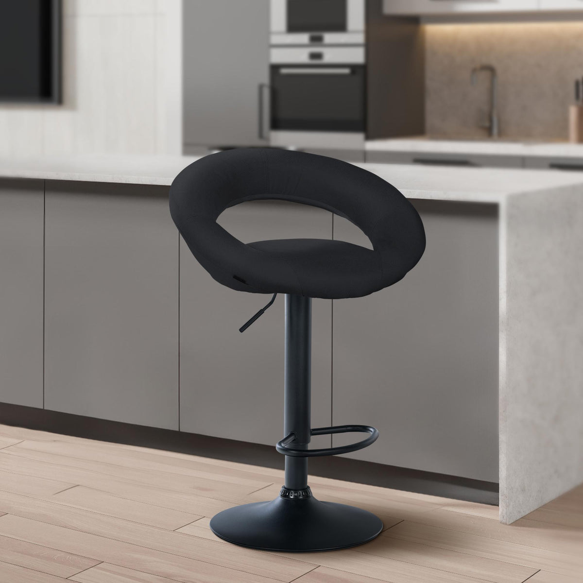 Barhocker Olinda Stoff schwarz – Ansicht 17