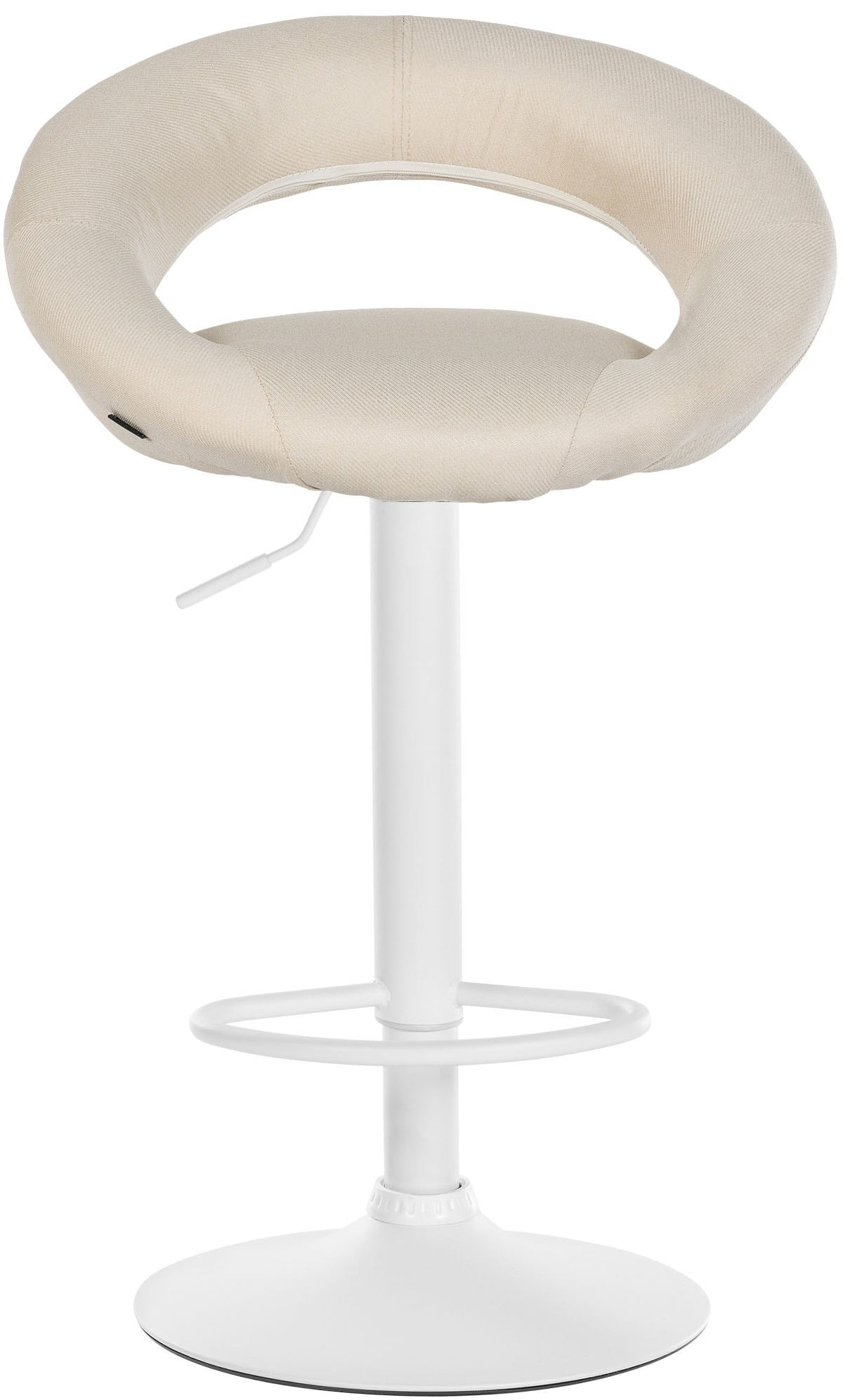 2er Set Barhocker Olinda Stoff weiß – Ansicht 6