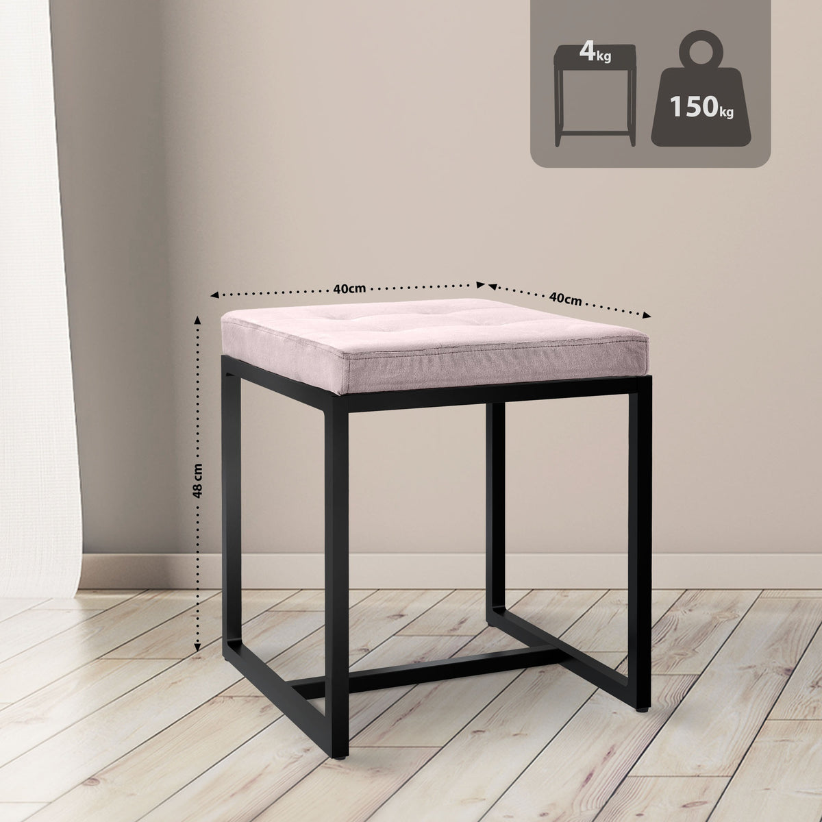 Sitzhocker Barci B Samt – Ansicht 8