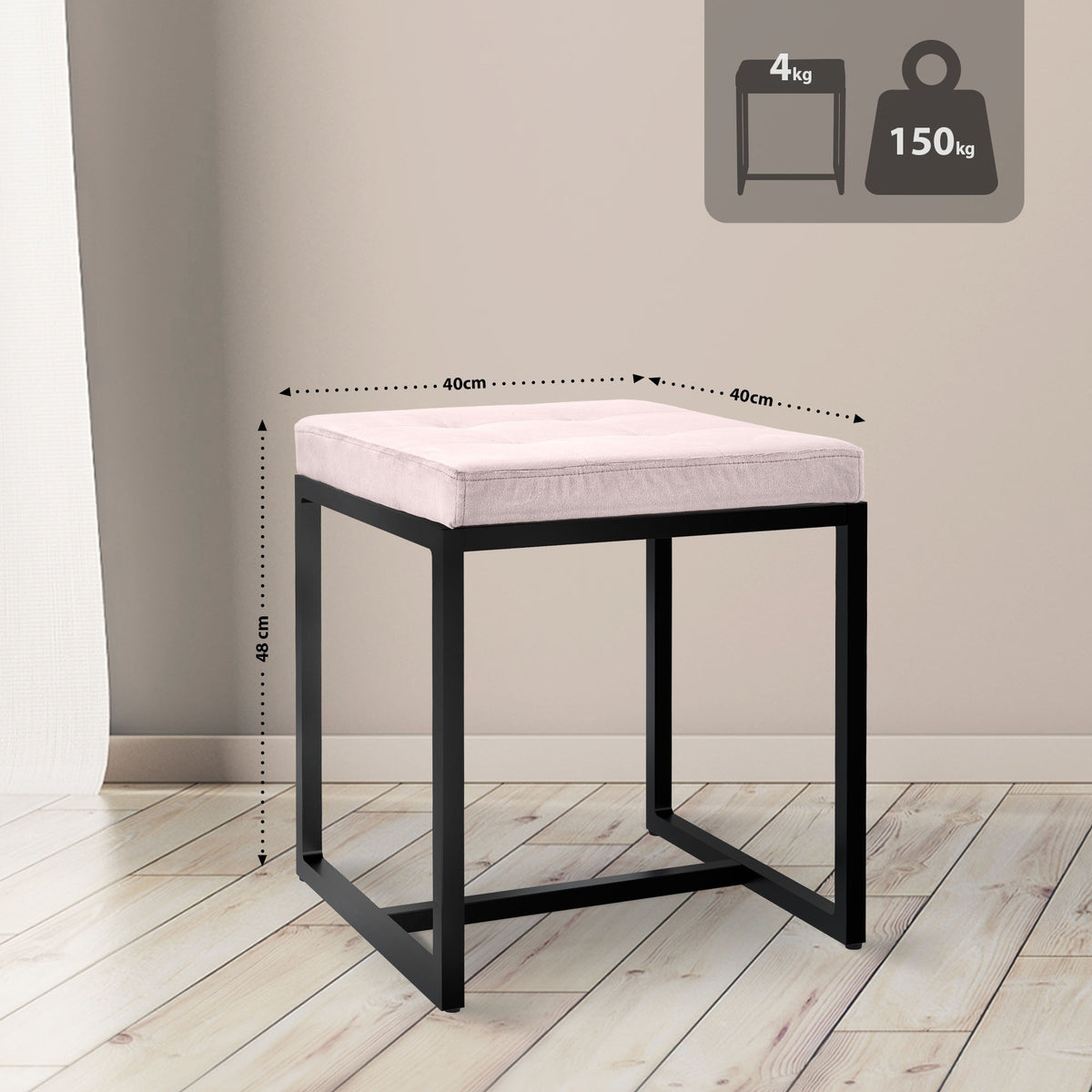 Sitzhocker Barci B Samt – Ansicht 14