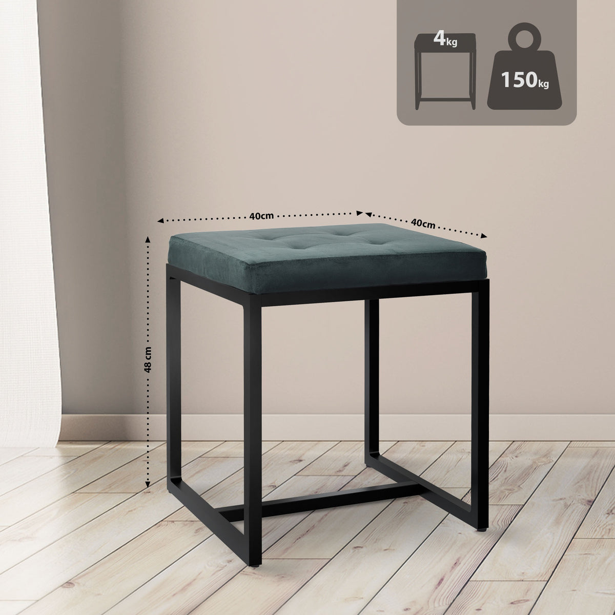 Sitzhocker Barci B Samt – Ansicht 20