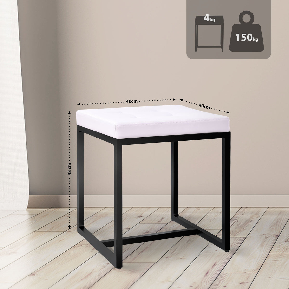 Sitzhocker Barci B Kunstleder – Ansicht 14