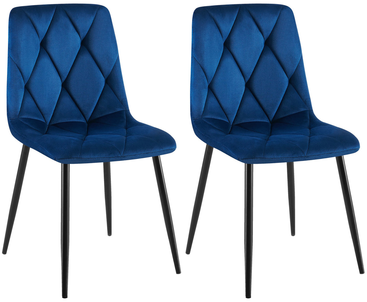 2er Set Esszimmerstuhl Clairton Samt – Ansicht 15
