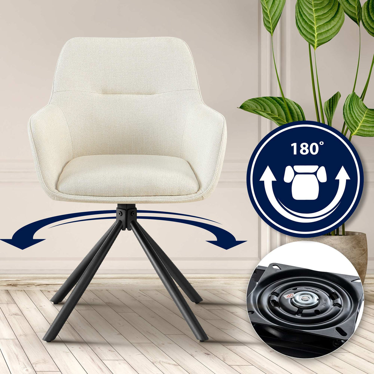 2er Set Stuhl Tipton Stoff – Ansicht 4