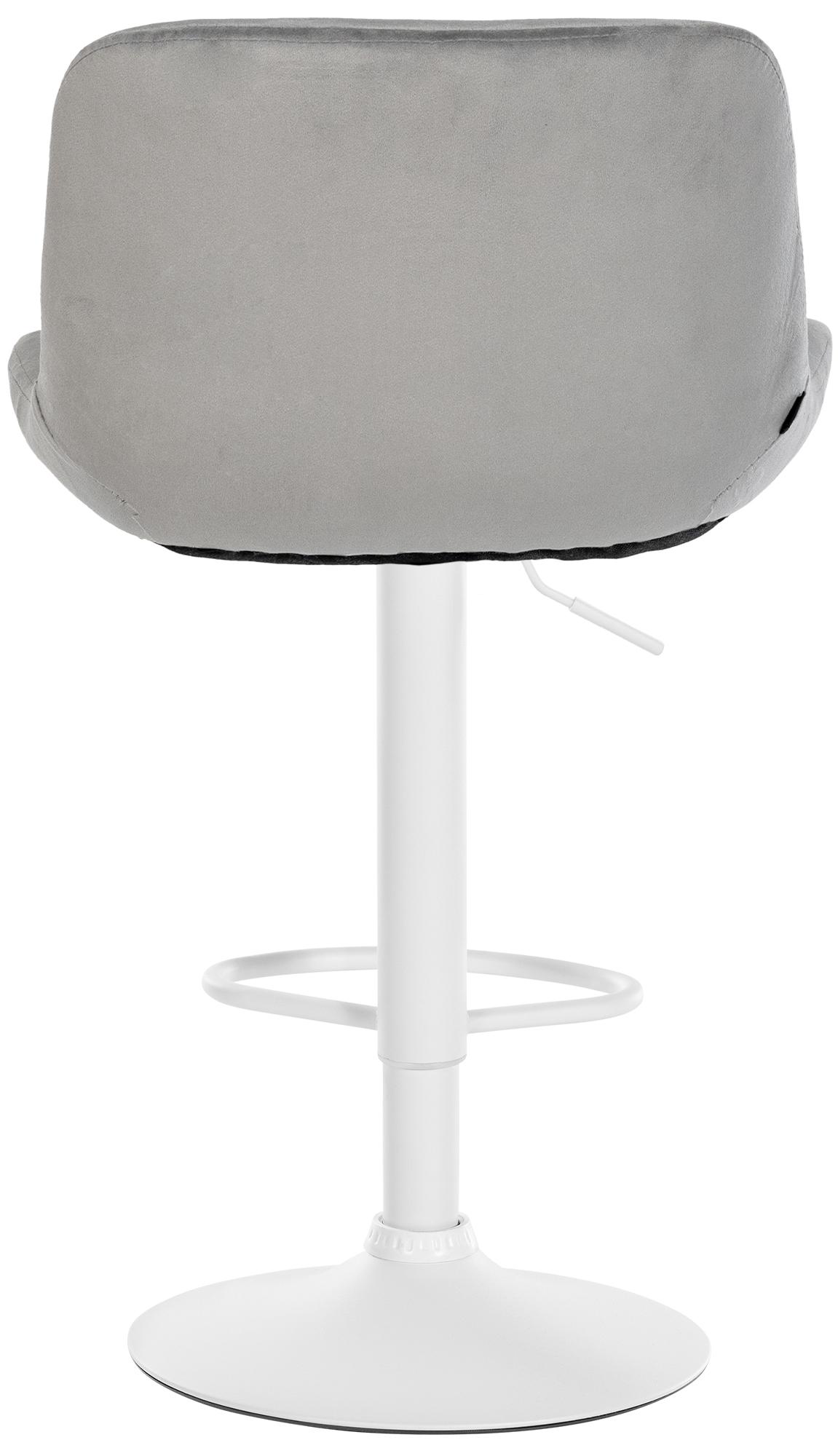 2er Set Barhocker Solon Weiß Samt – Ansicht 19