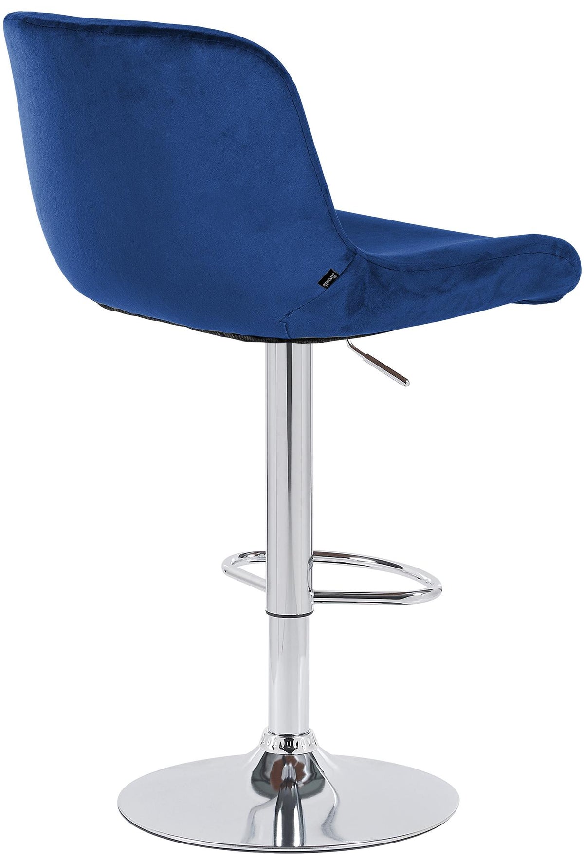 2er Set Barhocker Solon Chrom Samt – Ansicht 6