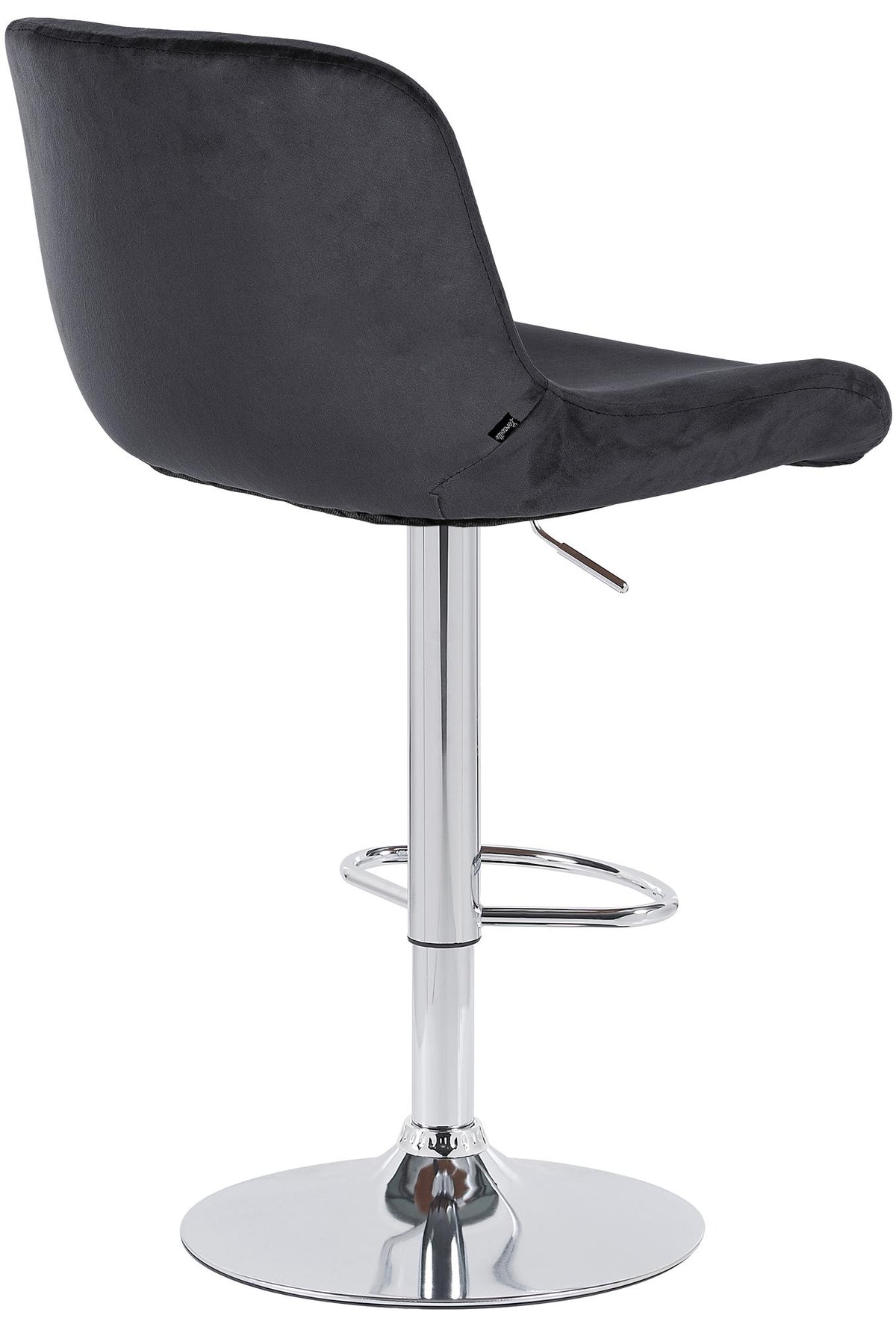 2er Set Barhocker Solon Chrom Samt – Ansicht 13