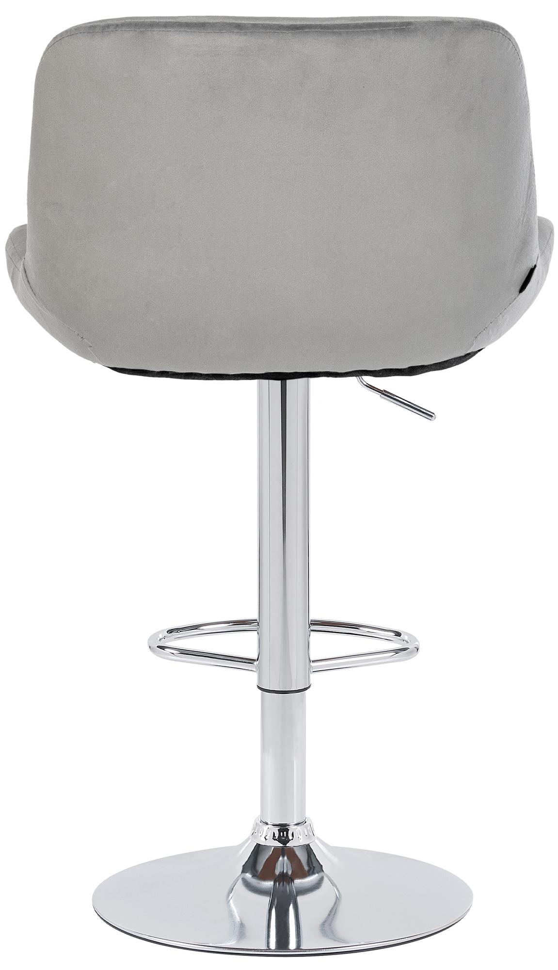 2er Set Barhocker Solon Chrom Samt – Ansicht 19