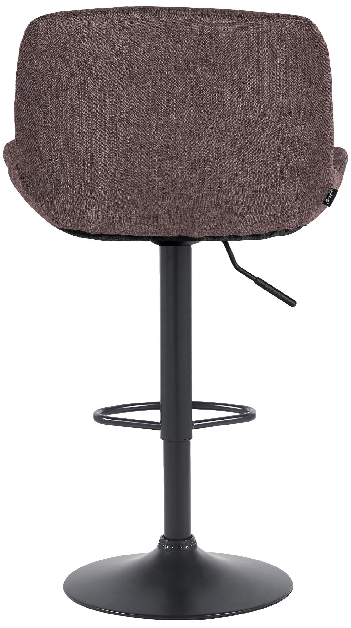 2er Set Barhocker Solon Schwarz Stoff – Ansicht 5