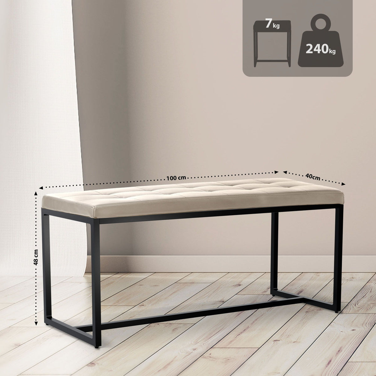 Sitzbank Barci B Kunstleder – Ansicht 20