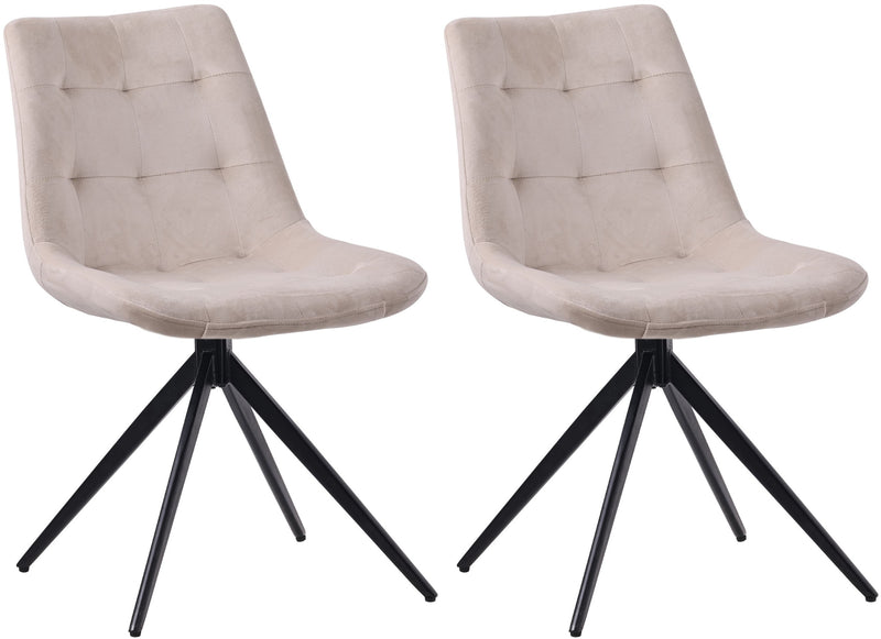 2er Set Esszimmerstuhl Merna Samt