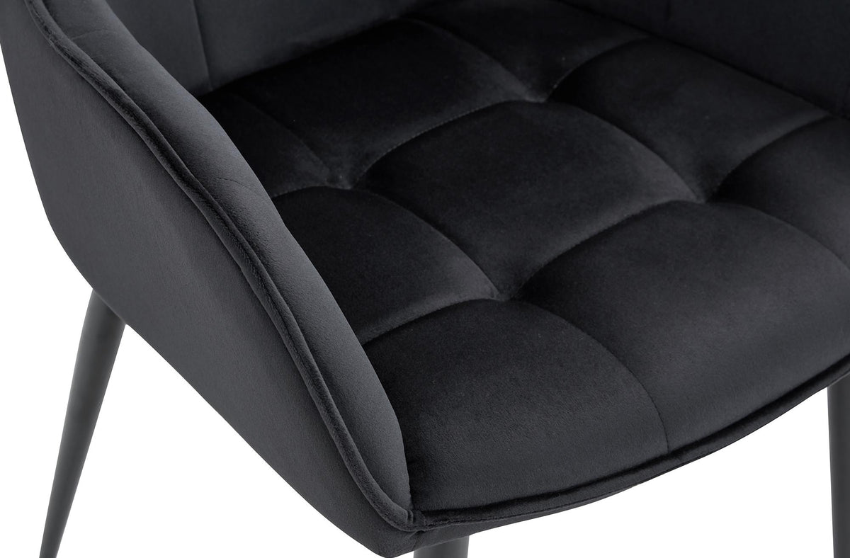 2er Set Esszimmerstuhl Ferndale Samt – Ansicht 4