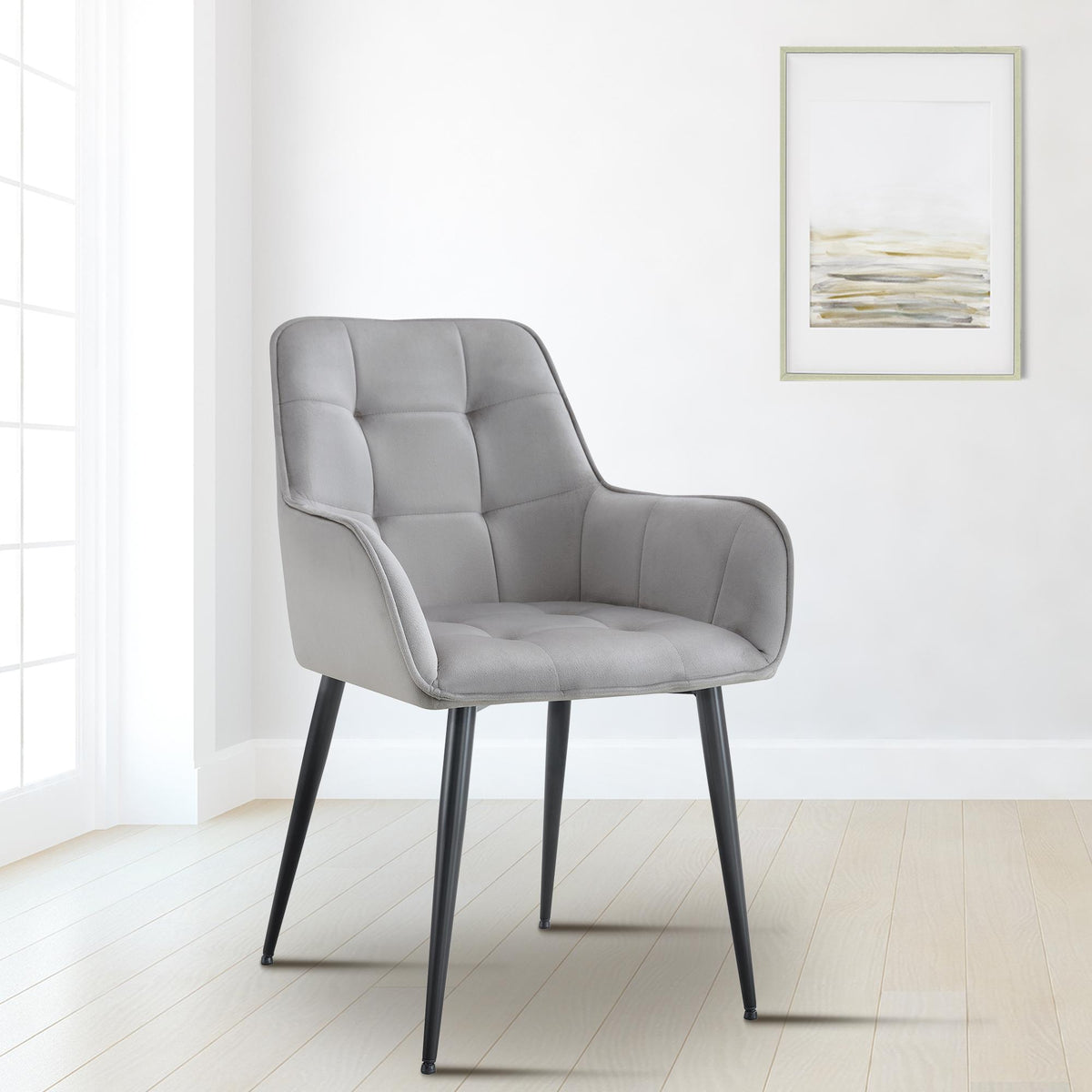 2er Set Esszimmerstuhl Ferndale Samt – Ansicht 10