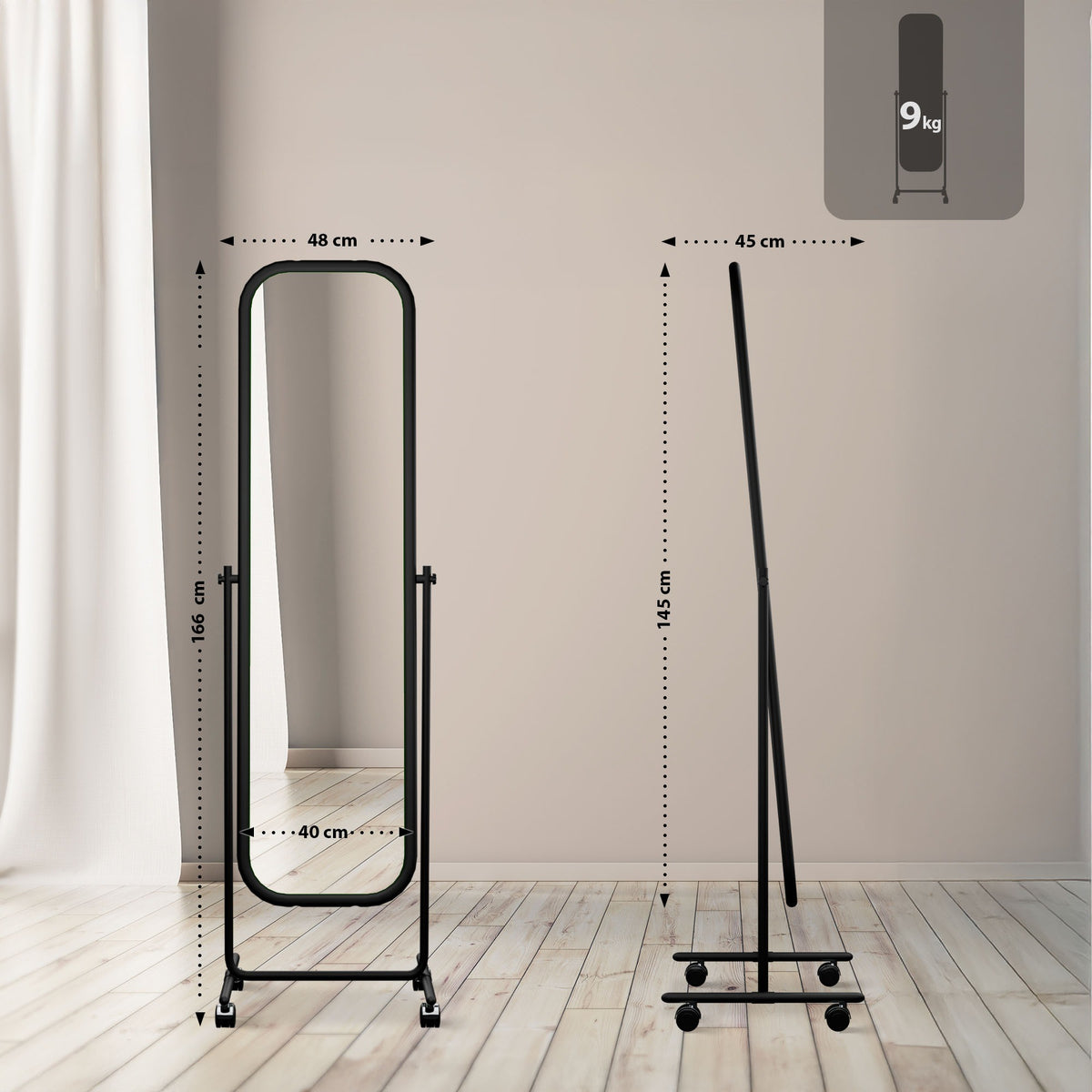 Standspiegel Medusa Eckig – Ansicht 9