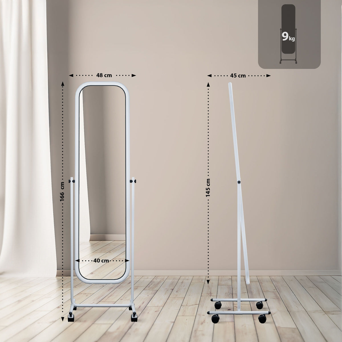 Standspiegel Medusa Eckig – Ansicht 2