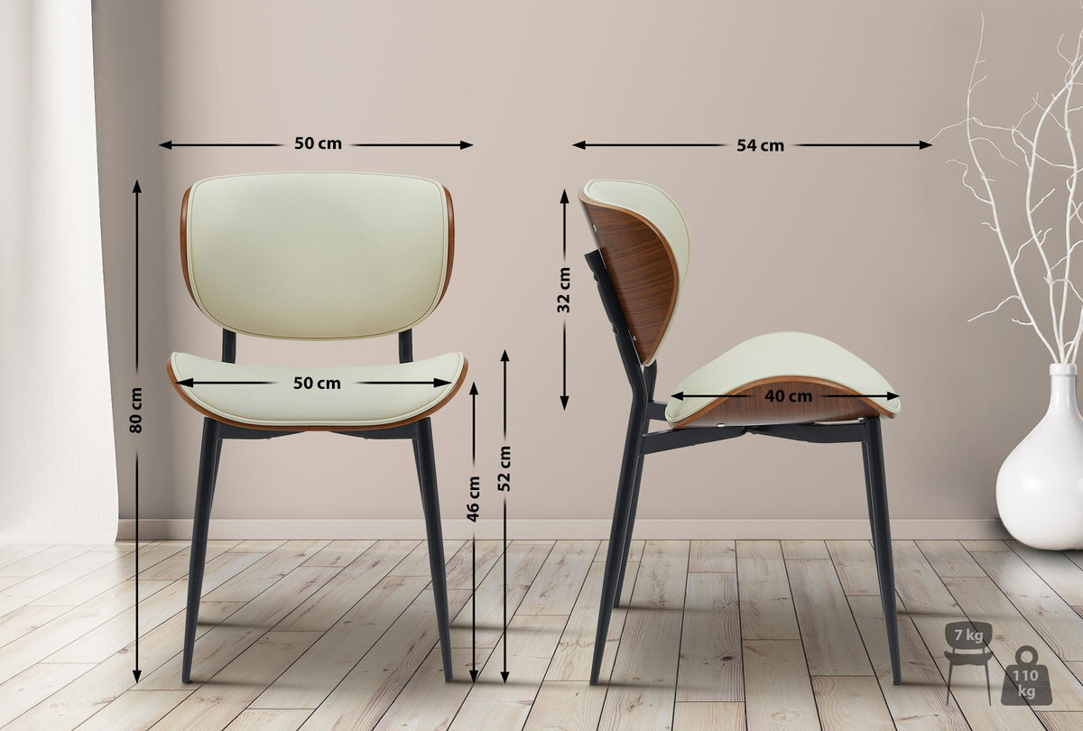 2er Set Esszimmerstuhl Enid Kunstleder – Ansicht 9
