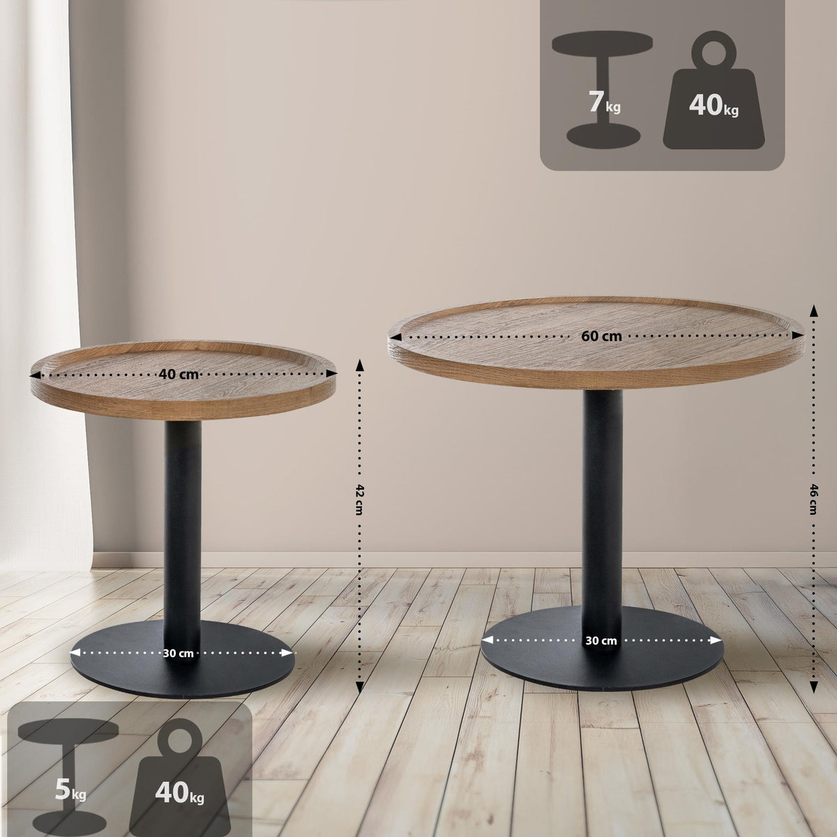 Beistelltisch-Set Aspen – Ansicht 2