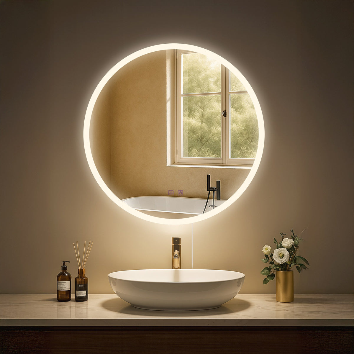 Badspiegel Laconia 60 mit Bluetooth – Ansicht 3