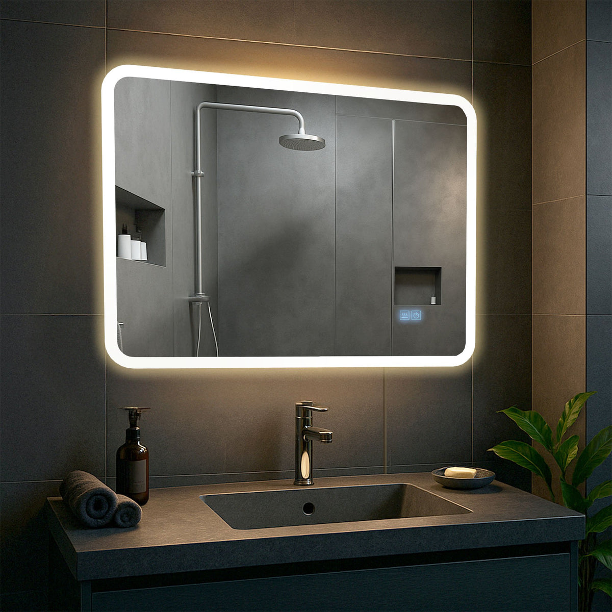 Badspiegel Jericho 60x80 mit Bluetooth – Ansicht 3