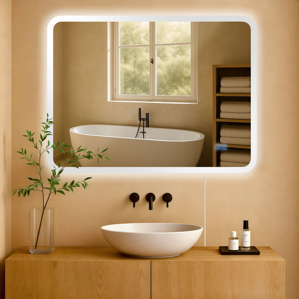 Badspiegel Jericho 60x80 ohne Bluetooth – Ansicht 3