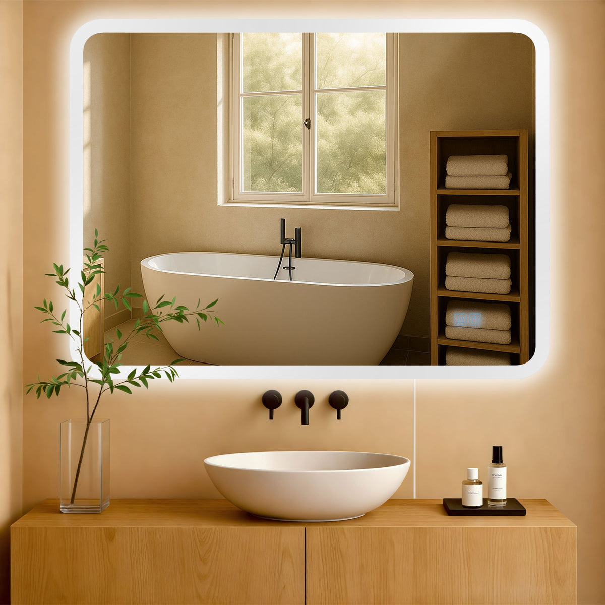 Badspiegel Jericho 70x100 ohne Bluetooth – Ansicht 3