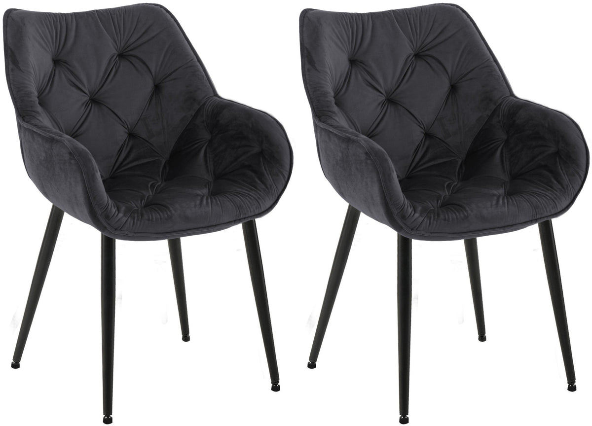 2er Set Stuhl Tanna Samt – Ansicht 15